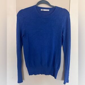 ZARA bright blue sweater